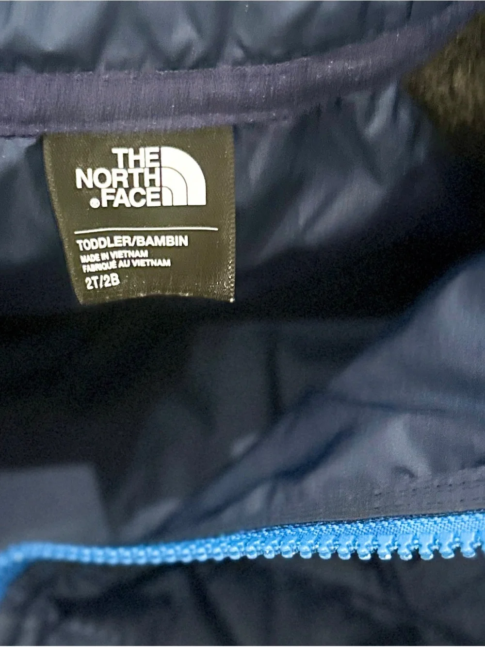 EUC The North Face Quilted Sweater Fleece Hoodie - 2T